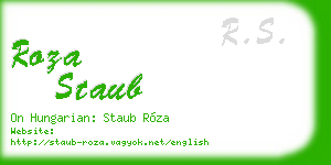 roza staub business card